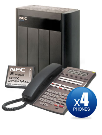 NEC DSX-80 Kit with (4) 22-Key Phones & Intramail Voicemail